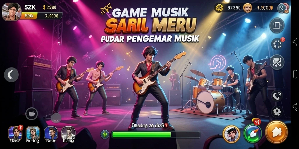Tampilan gameplay seru dalam 5ZK yang penuh warna.