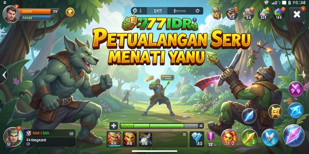 Tangkapan layar gameplay 777IDR menampilkan aksi petualangan yang mendebarkan.