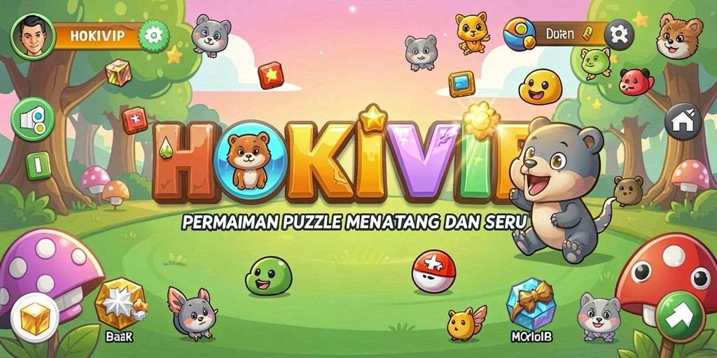 Tampilan gameplay HOKIVIP dengan tantangan Puzzle yang seru.