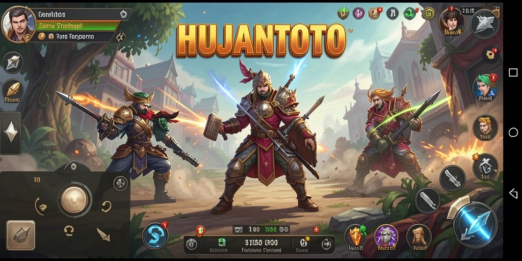 Tampilan gameplay menarik dari HUJANTOTO dengan aksi strategis.