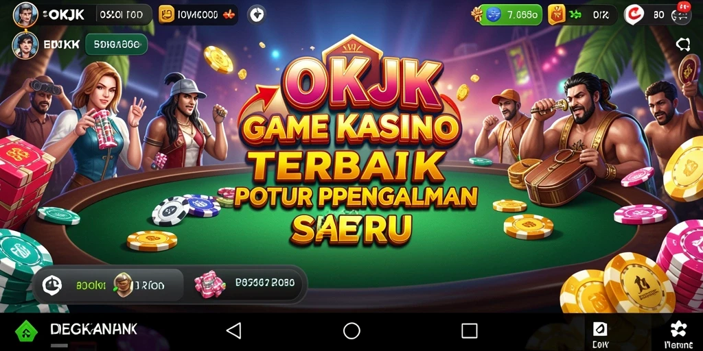 Tangkapan layar OKJK yang menunjukkan momen mendebarkan saat bermain kasino.