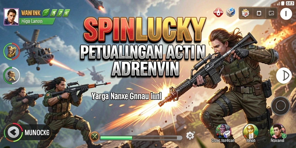 Tangkapan layar gameplay SPINLUCKY yang penuh aksi dan ketegangan.