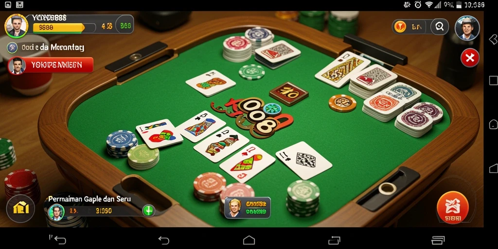 Screenshot gameplay Gaple seru di YOYO88, tunjukkan keahlianmu!