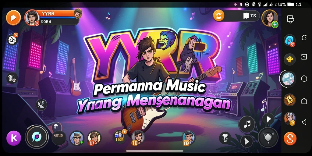 Tampilan gameplay menarik dari YYRR dengan pengalaman musik yang seru.